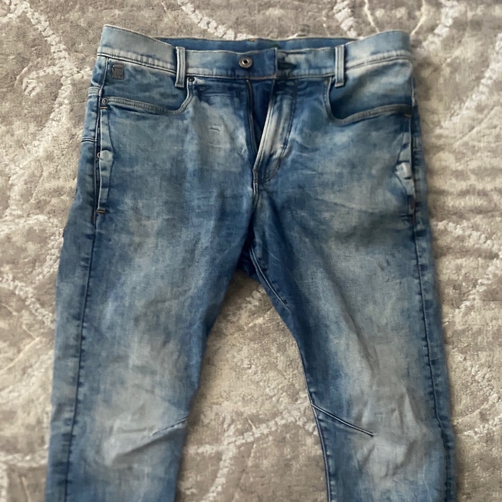 Men's Faded Blue Denim Jeans